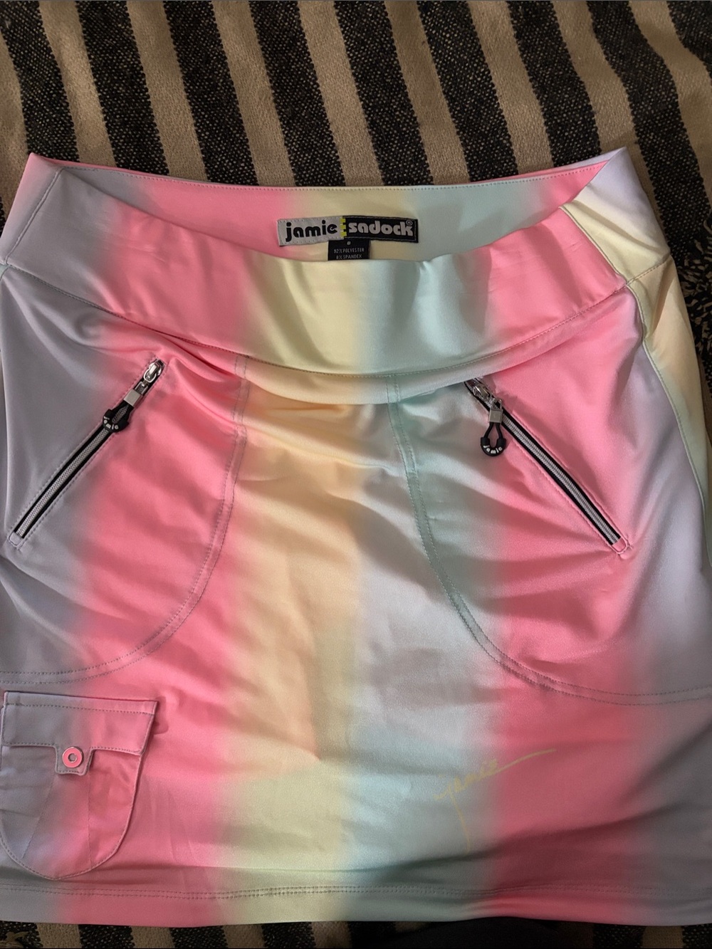 Jamie Sadock  Unique Pastel Ombre Pink Mint Yellow  Athletic Skort